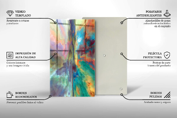 Chopping board Colorful sky