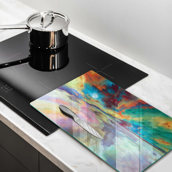Chopping board Colorful sky