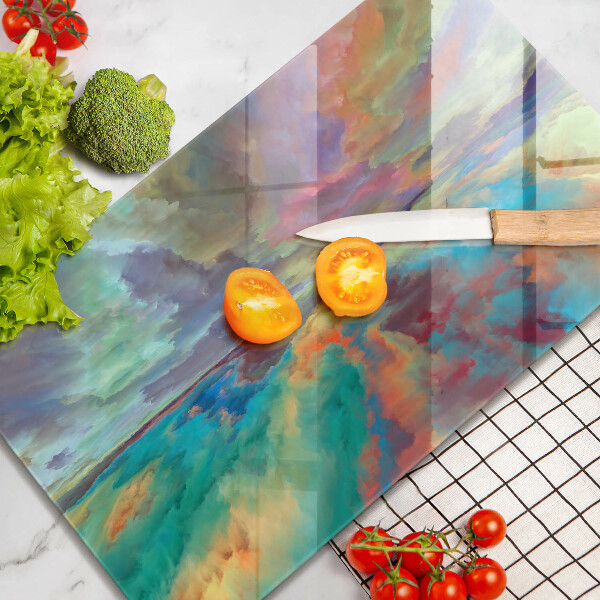Chopping board Colorful sky