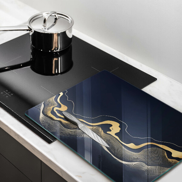 Worktop protector Abstraction golden lines