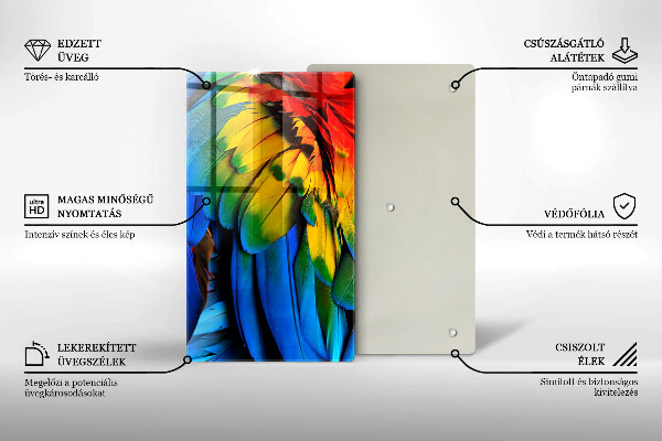 Worktop protector Colorful parrots