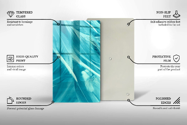 Worktop protector Delicate feathers