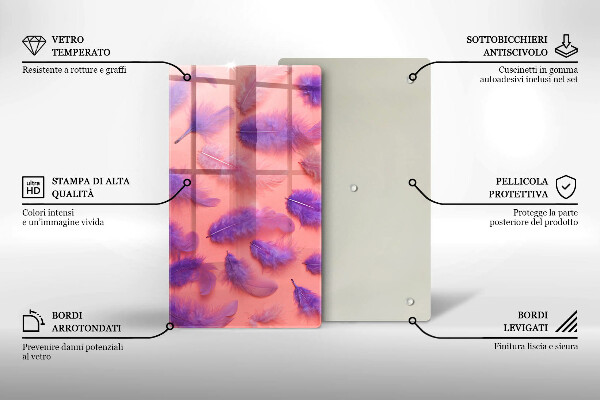 Chopping board Fluffy feathers