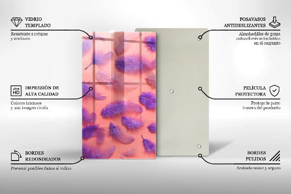 Chopping board Fluffy feathers