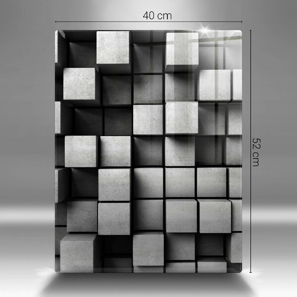 Worktop protector 3D square abstraction
