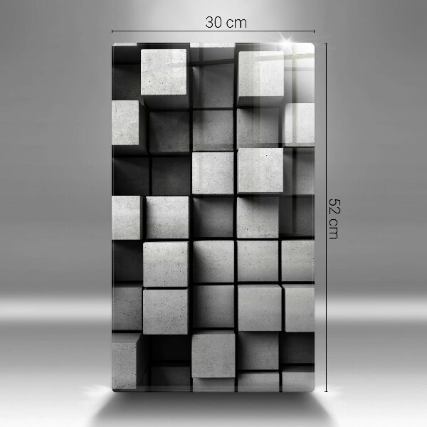 Worktop protector 3D square abstraction