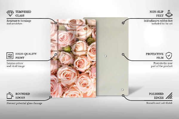 Worktop protector A delicate bouquet of roses