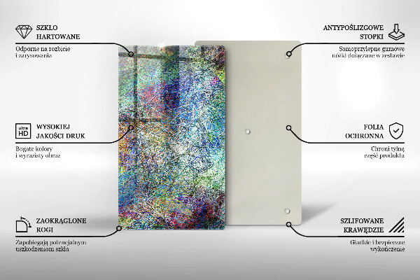 Worktop protector Colorful abstraction of the line