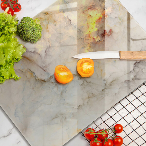 Chopping board Marble texture with gold