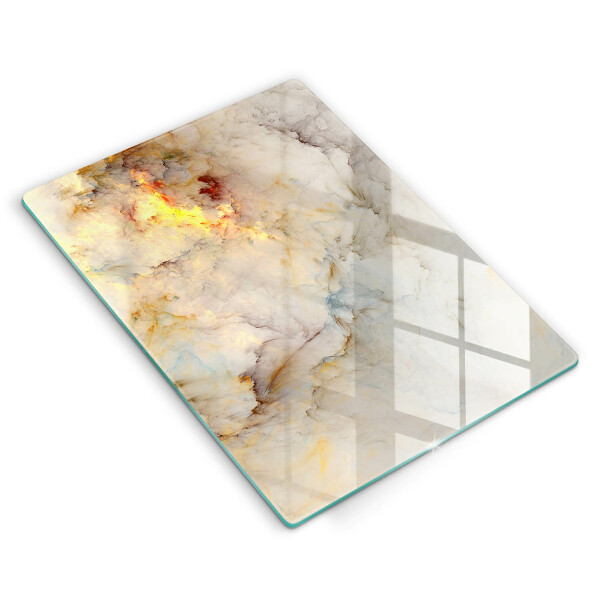 Chopping board Marble texture with gold