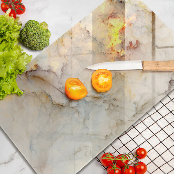Chopping board Marble texture with gold