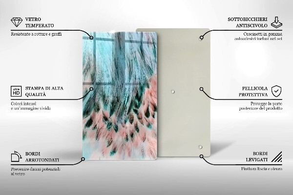 Worktop protector Boho bird feathers