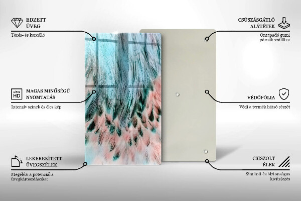 Worktop protector Boho bird feathers