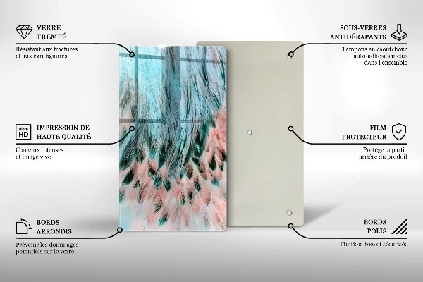 Worktop protector Boho bird feathers