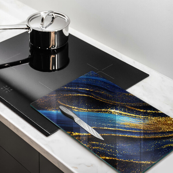 Chopping board Navy blue abstraction