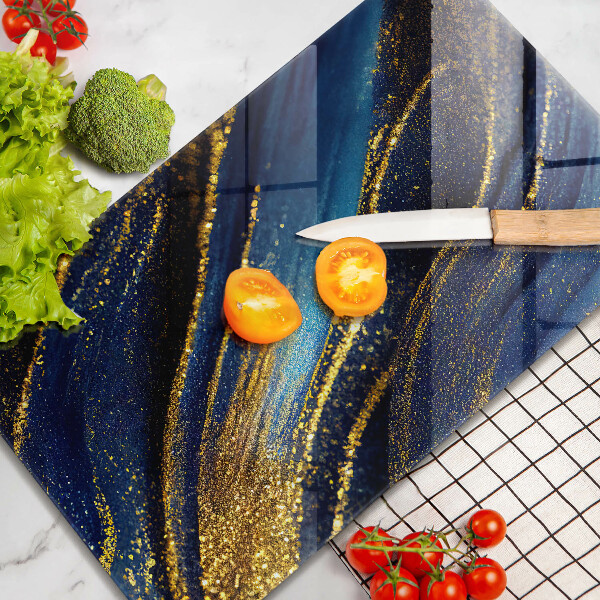 Chopping board Navy blue abstraction