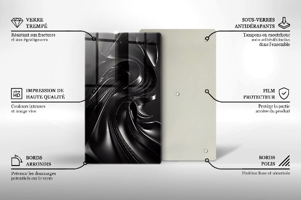 Chopping board Black mass abstraction