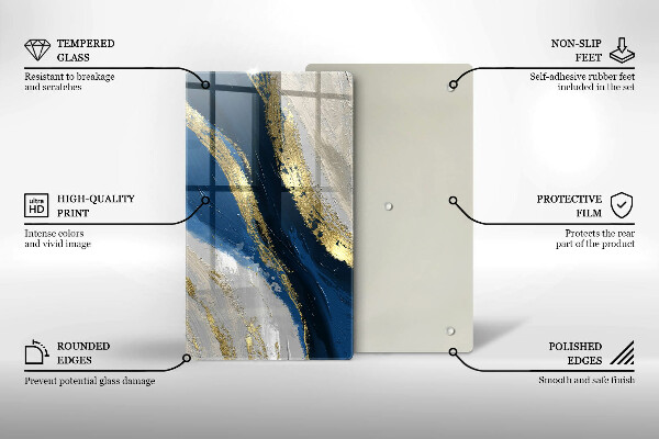 Chopping board Texture with gold