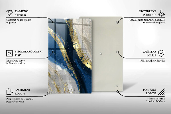 Chopping board Texture with gold