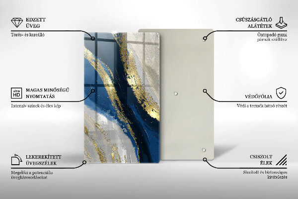 Chopping board Texture with gold