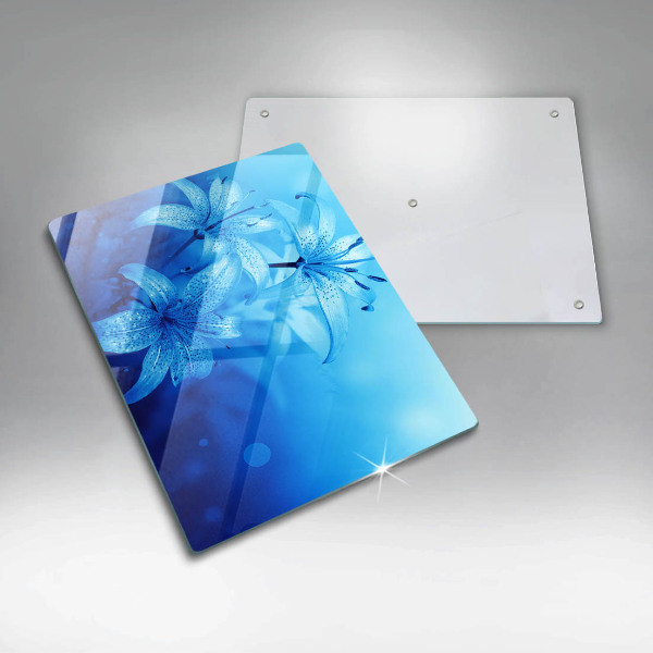 Chopping board Blue flowers