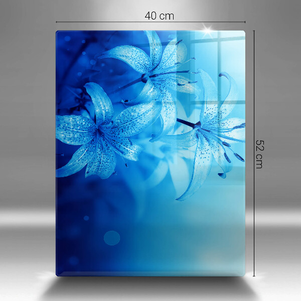 Chopping board Blue flowers