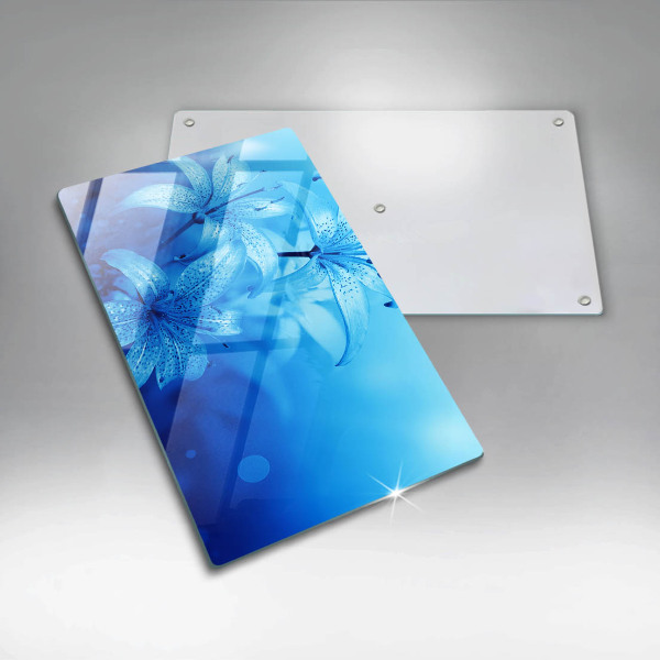 Chopping board Blue flowers