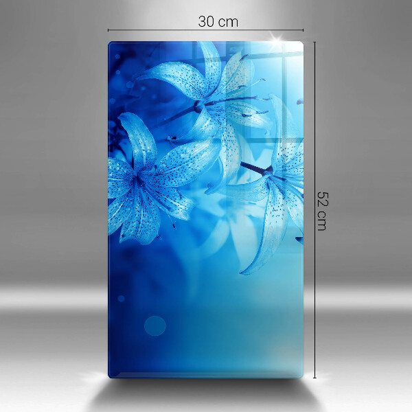 Chopping board Blue flowers