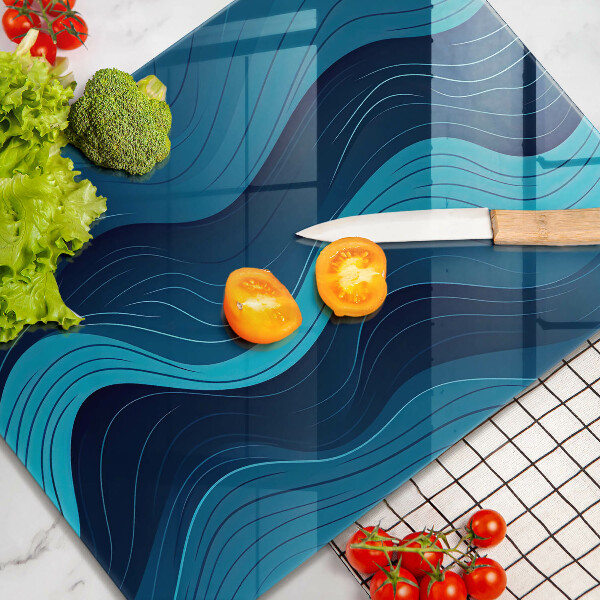 Chopping board Abstract waves