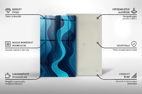 Chopping board Abstract waves