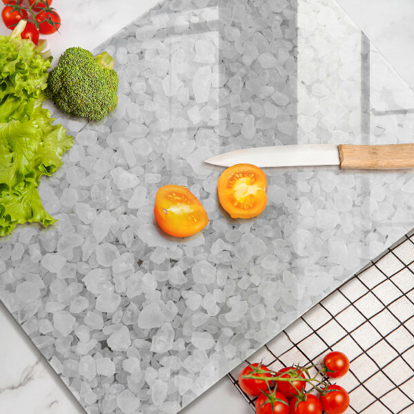 Kitchen chopping board Salt crystals