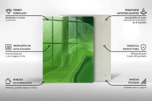 Kitchen chopping board Salt crystals