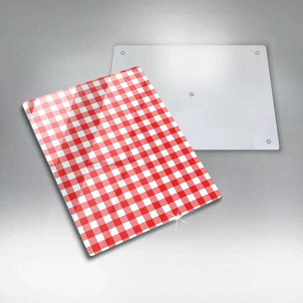 Kitchen chopping board Red white grille
