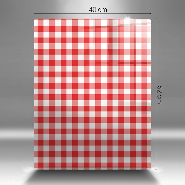 Kitchen chopping board Red white grille
