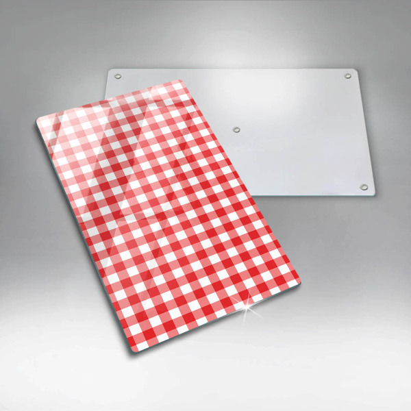 Kitchen chopping board Red white grille