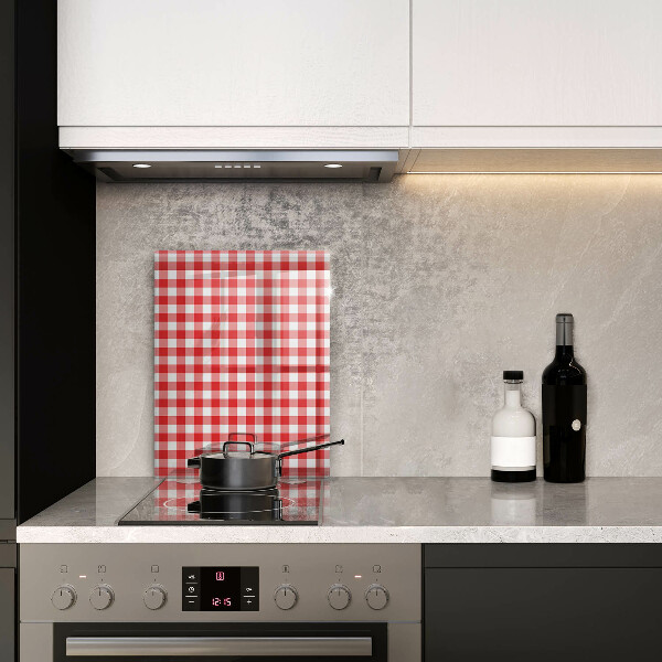 Kitchen chopping board Red white grille