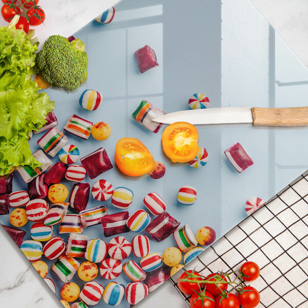 Kitchen chopping board Colorful candies
