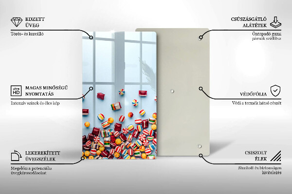 Kitchen chopping board Colorful candies