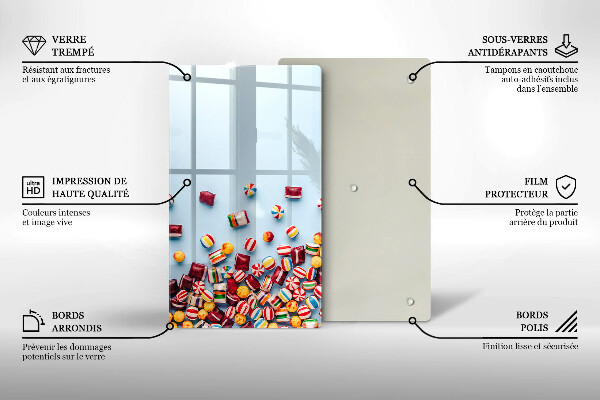 Kitchen chopping board Colorful candies