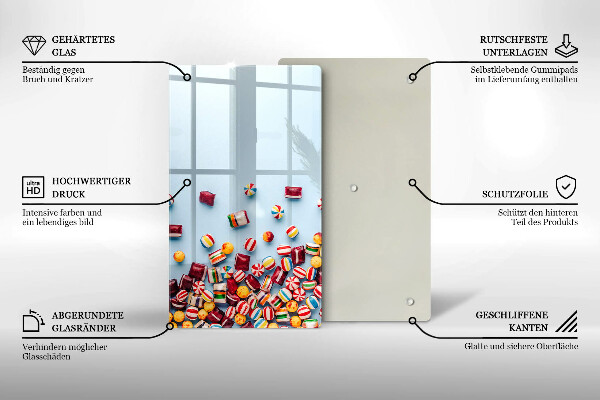 Kitchen chopping board Colorful candies