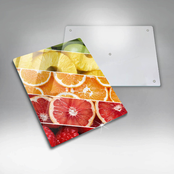 Kitchen chopping board Colorful fruits