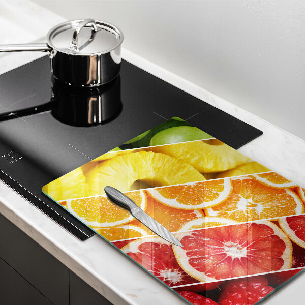 Kitchen chopping board Colorful fruits