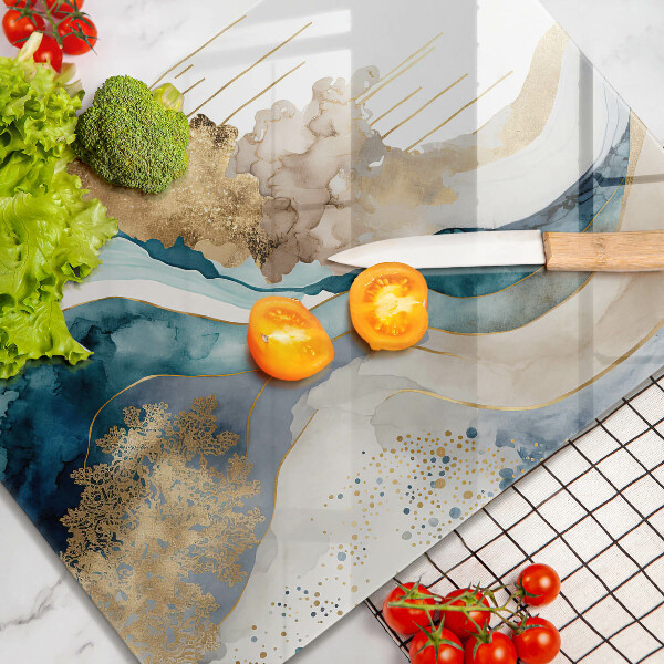 Kitchen chopping board Colorful marble