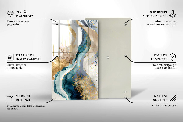 Kitchen chopping board Colorful marble