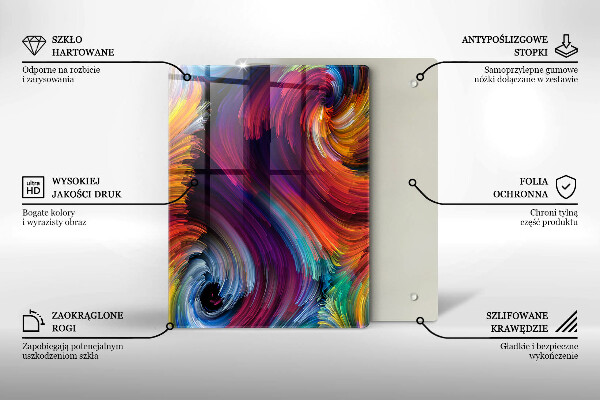 Kitchen chopping board Colorful marble