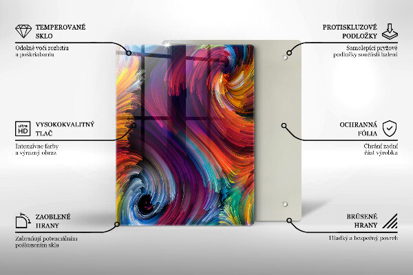 Kitchen chopping board Colorful marble