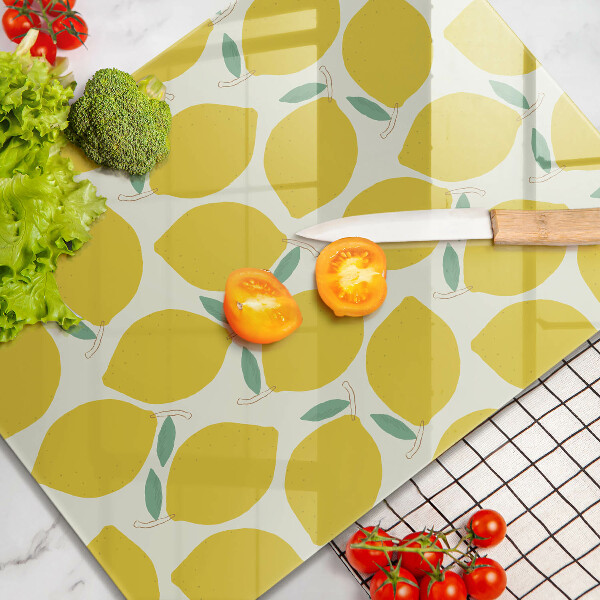 Kitchen chopping board Illustratuion lemons