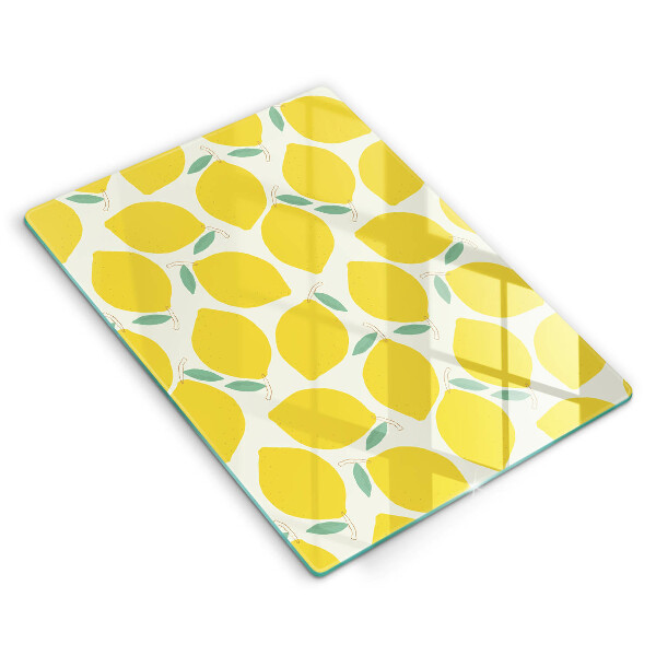 Kitchen chopping board Illustratuion lemons