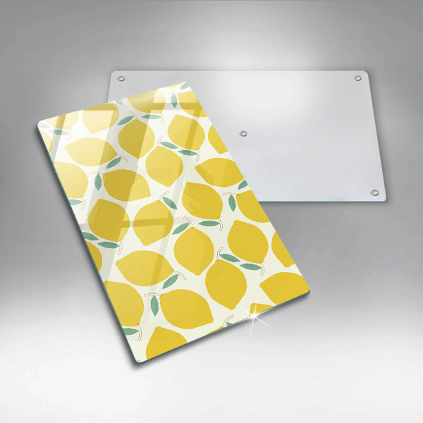 Kitchen chopping board Illustratuion lemons
