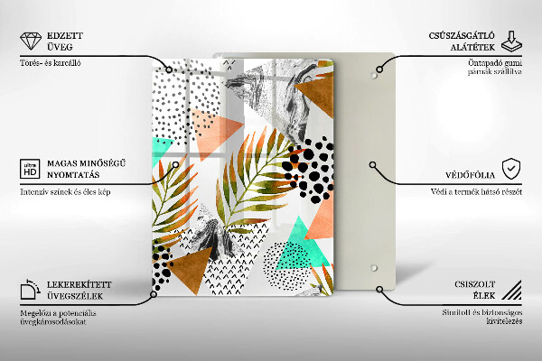 Kitchen chopping board Blue-gold marble